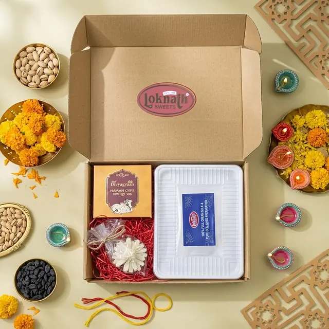 Kraft Hamper · 1 Tray, open, seen from above