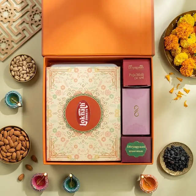 Orange Hamper, open, seen from above